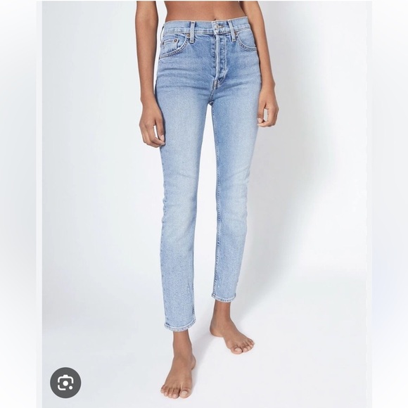 RE/DONE High Rise Ankle Crop Stretch size 27 - Picture 2 of 16